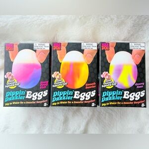 Lot of 3 - NeeDoh Dippin' Dazzler Eggs - Easter Fidget Squishy - Viral